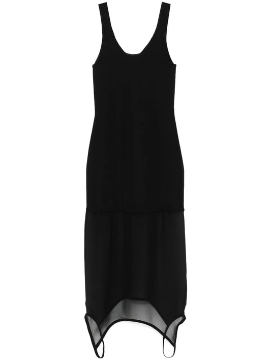 Trompe-L’Oeil-Effect Midi Dress
