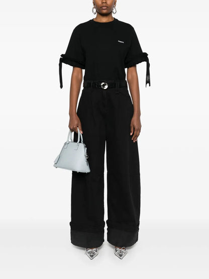 Logo-Print Ruffle-Trim T-Shirt