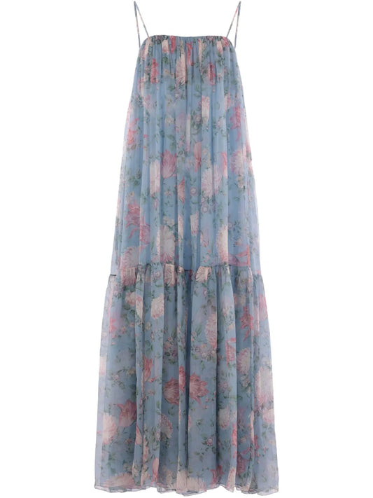 Sleeveless Silk Maxi Dress