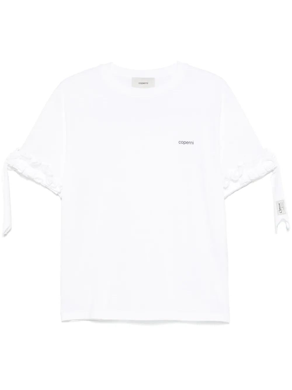 Logo-Print Ruffle-Trim T-Shirt