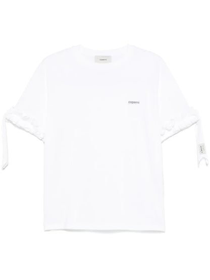 Logo-Print Ruffle-Trim T-Shirt