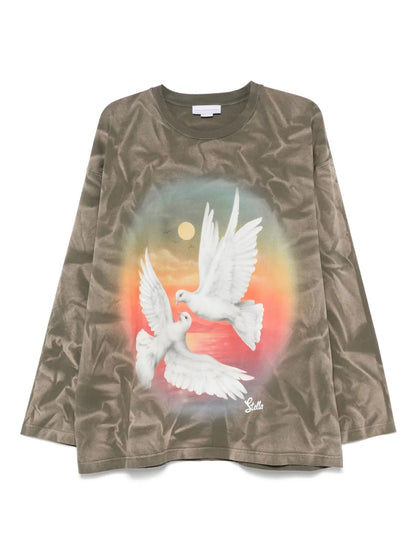 Bird-Print Top