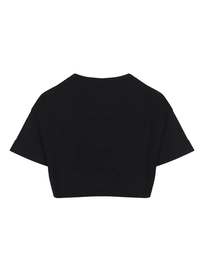 Logo-Print Cropped T-Shirt
