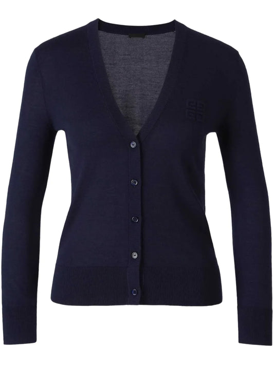 V-Neck Button-Up Cardigan
