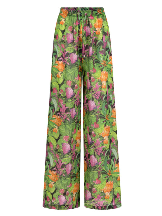 Jungle-Print Beach Trousers