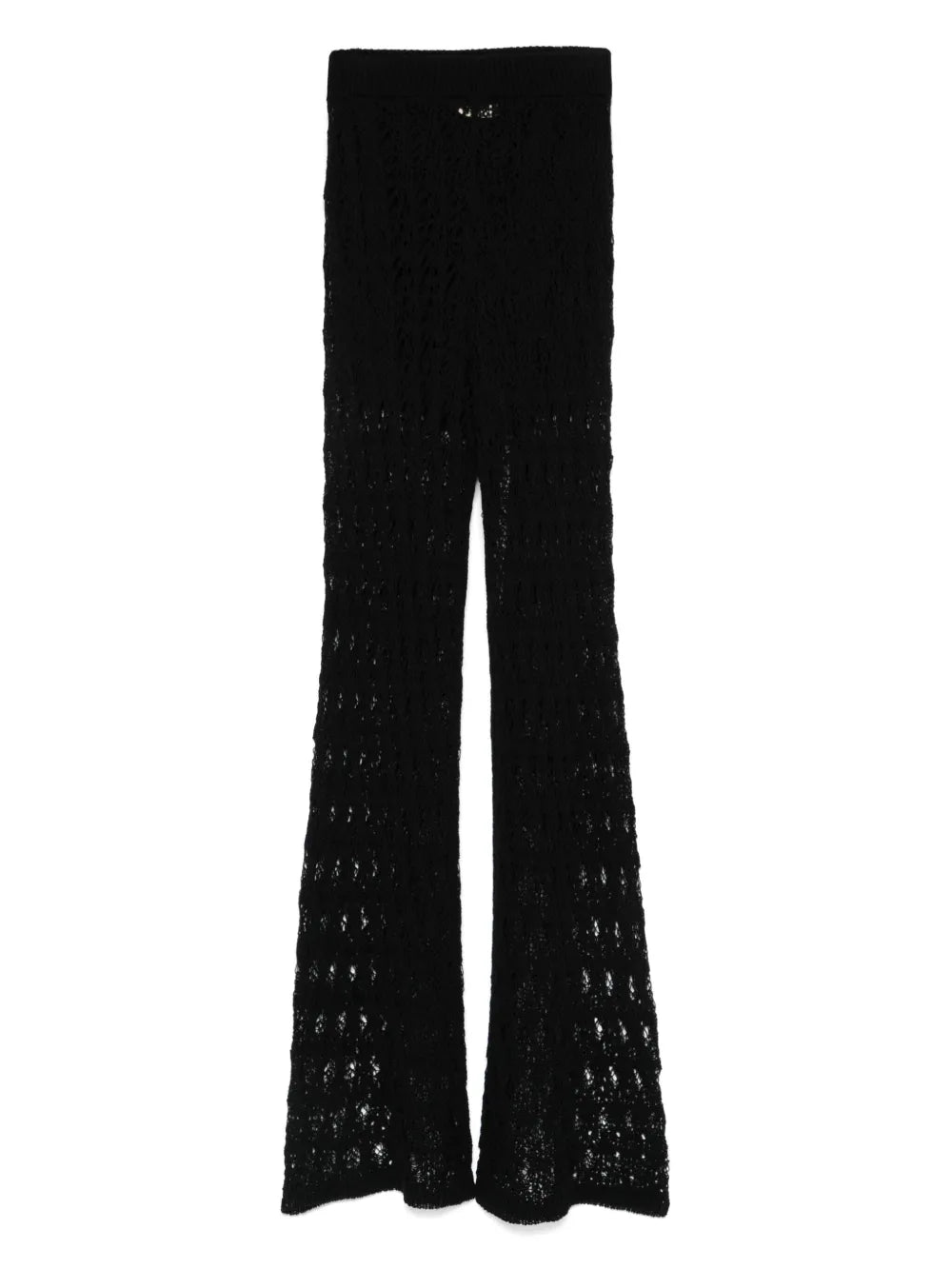 Lace-Effect Knitted Trousers