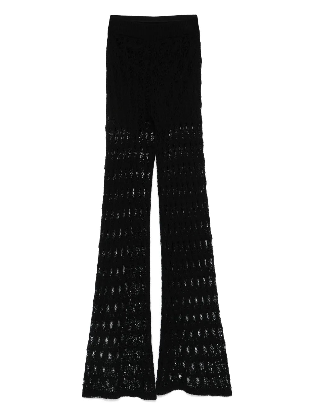 Lace-Effect Knitted Trousers