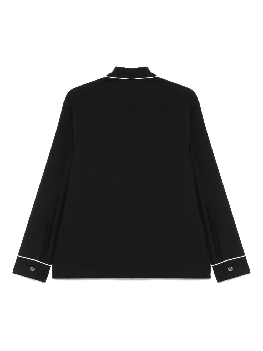 Contrasting-Trim Shirt