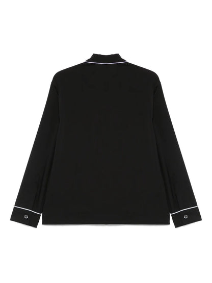 Contrasting-Trim Shirt