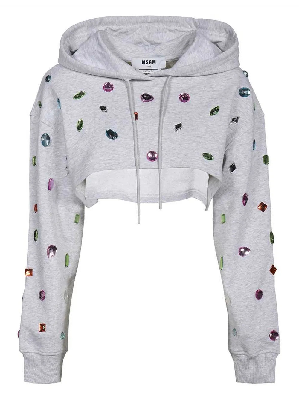Crystal-Embellished Hoodie