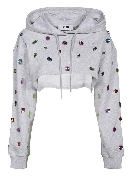 Crystal-Embellished Hoodie