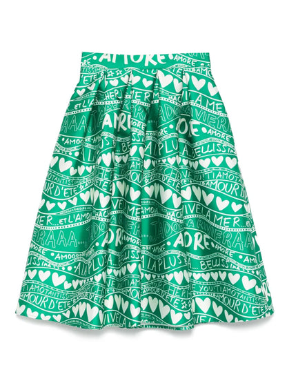 Printed Midi Skirt
