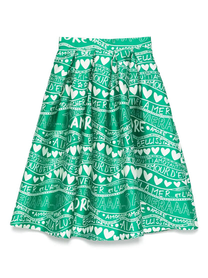 Printed Midi Skirt