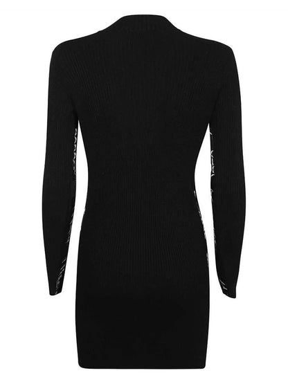 Ribbed-Knit Mini Dress