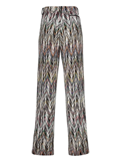 Chevron Palazzo Trousers