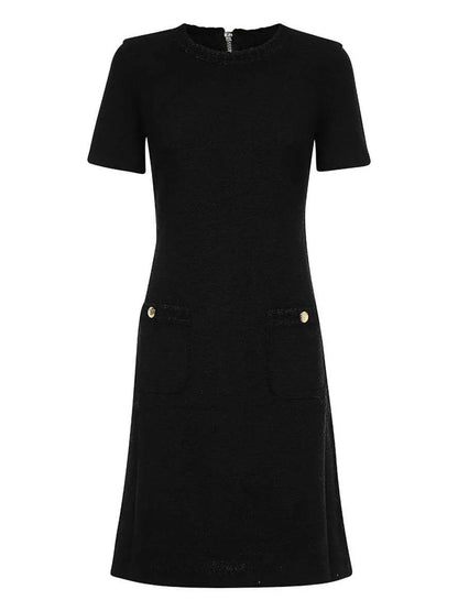 Short-Sleeve Tailored Dress