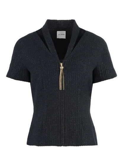 Ribbed Short-Sleeve Top