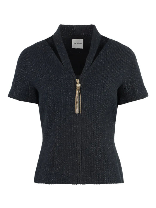 Ribbed Short-Sleeve Top