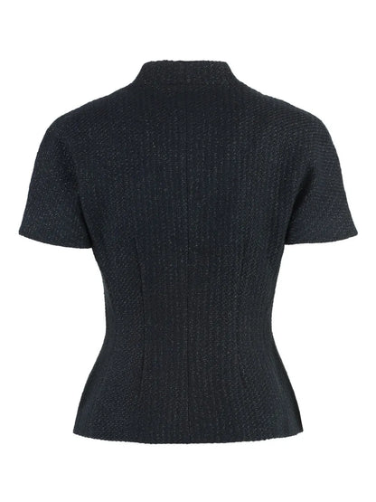 Ribbed Short-Sleeve Top