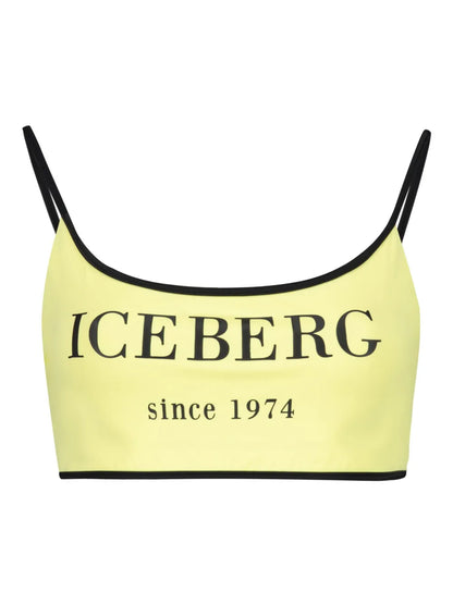 Logo-Print Bikini Top