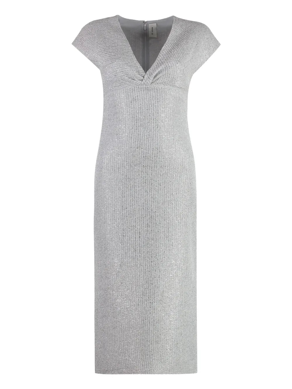 Cap-Sleeve Lurex Dress