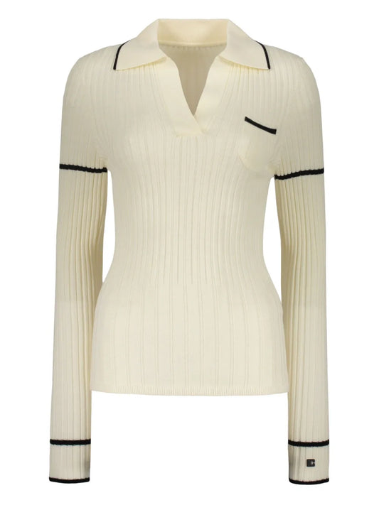 Ribbed Polo Top