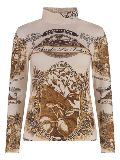 Printed Long-Sleeved Top
