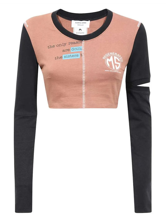 Long-Sleeve Cropped Top