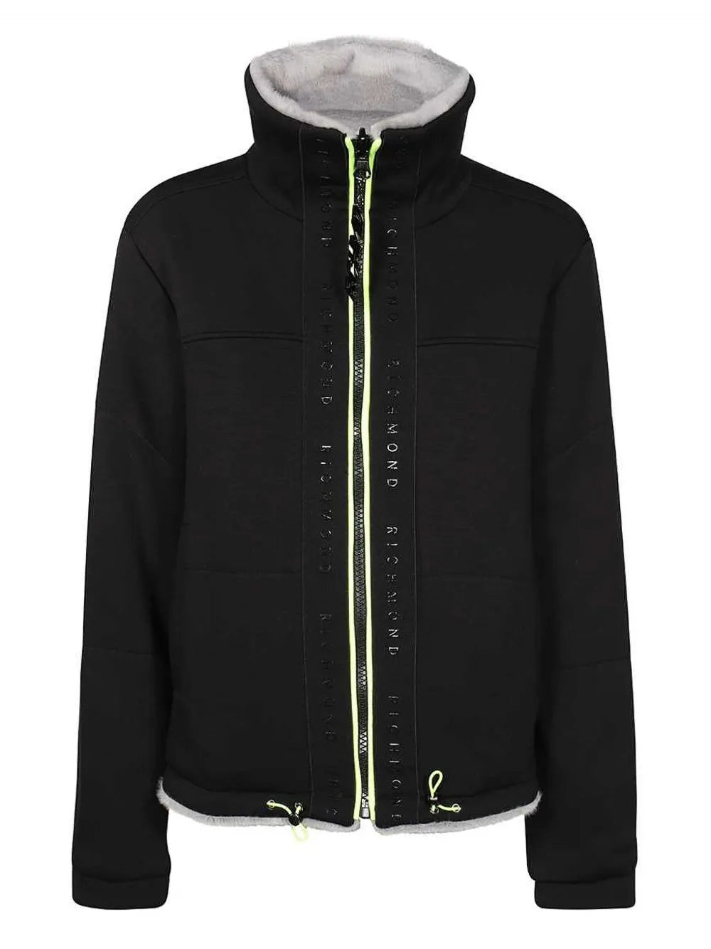 Logo-Patch Faux-Fur Jacket