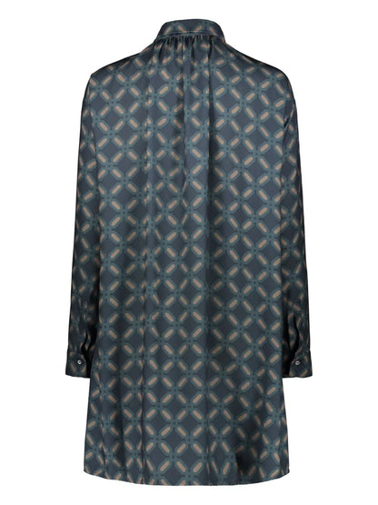 Geometric-Pattern Mini Dress