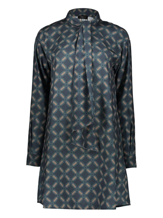 Geometric-Pattern Mini Dress