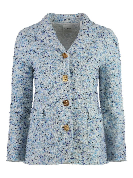 Single-Breasted Tweed Blazer