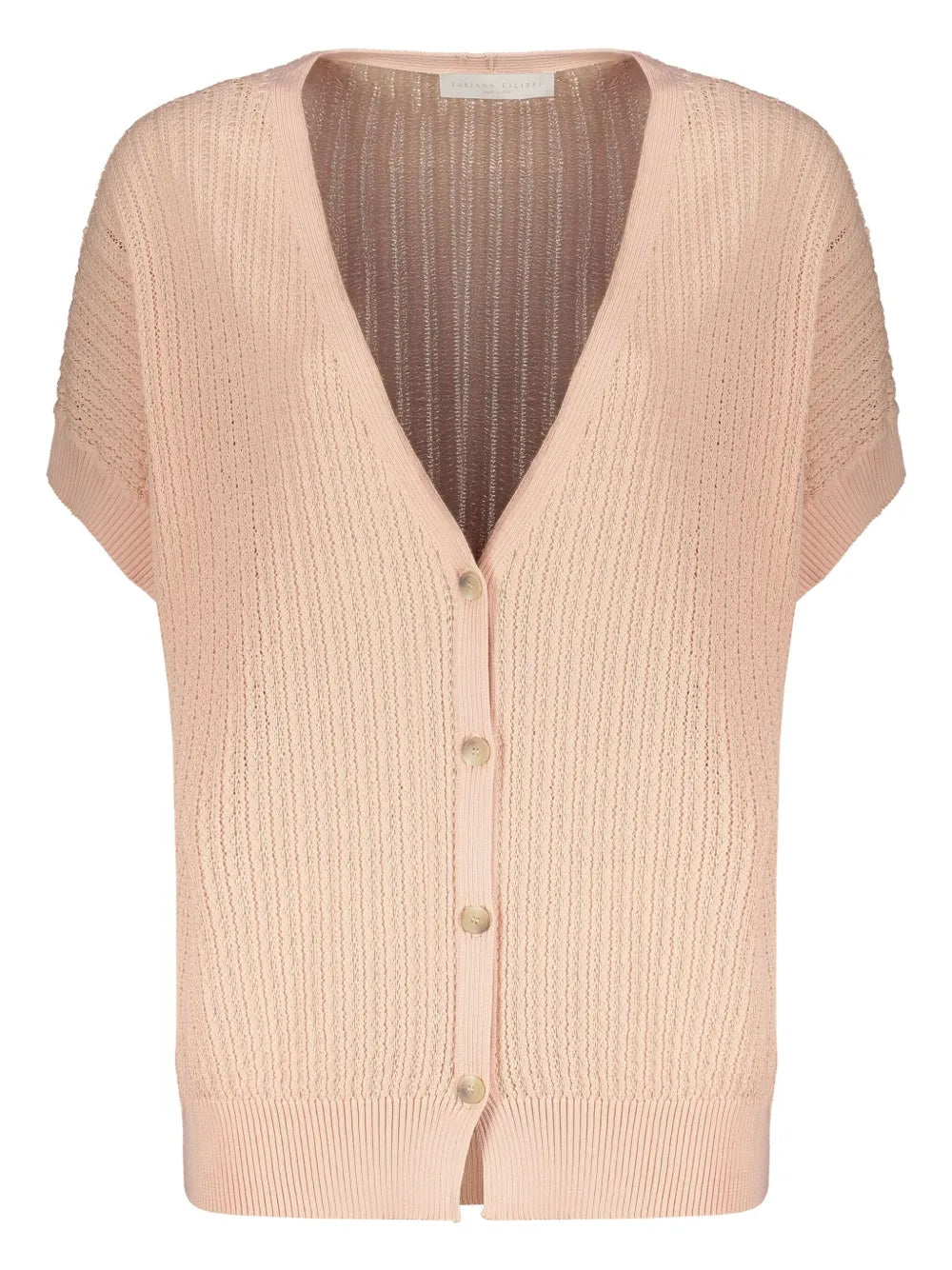 Pointelle-Knit Cardigan