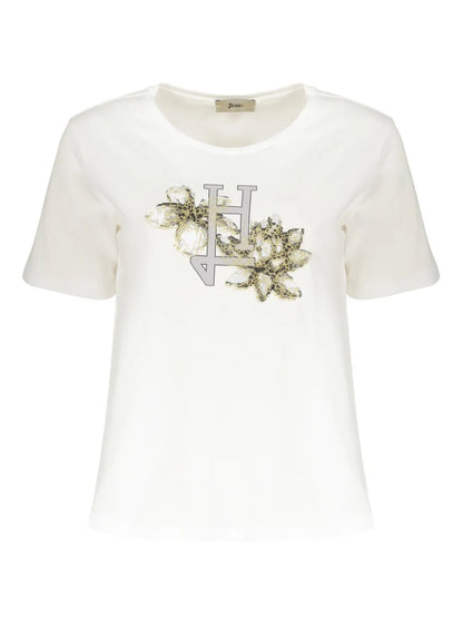 H Flower-Print T-Shirt