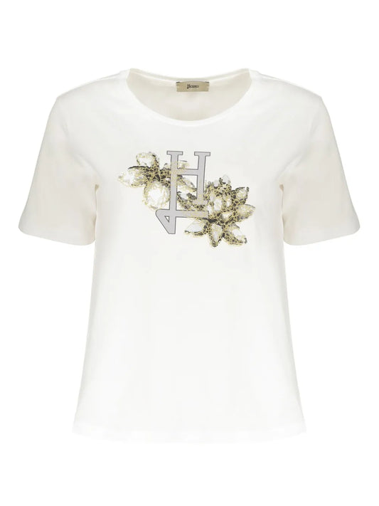 H Flower-Print T-Shirt