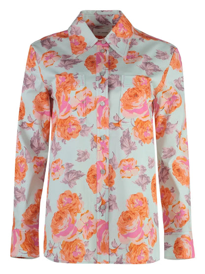 Floral-Print Cotton Shirt
