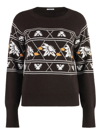 Intarsia-Knit Sweatshirt