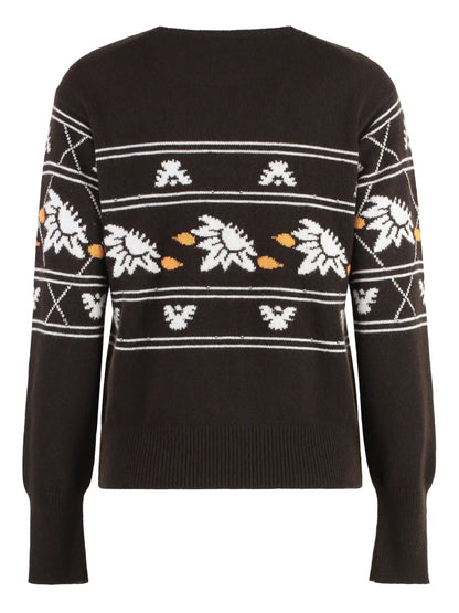 Intarsia-Knit Sweatshirt
