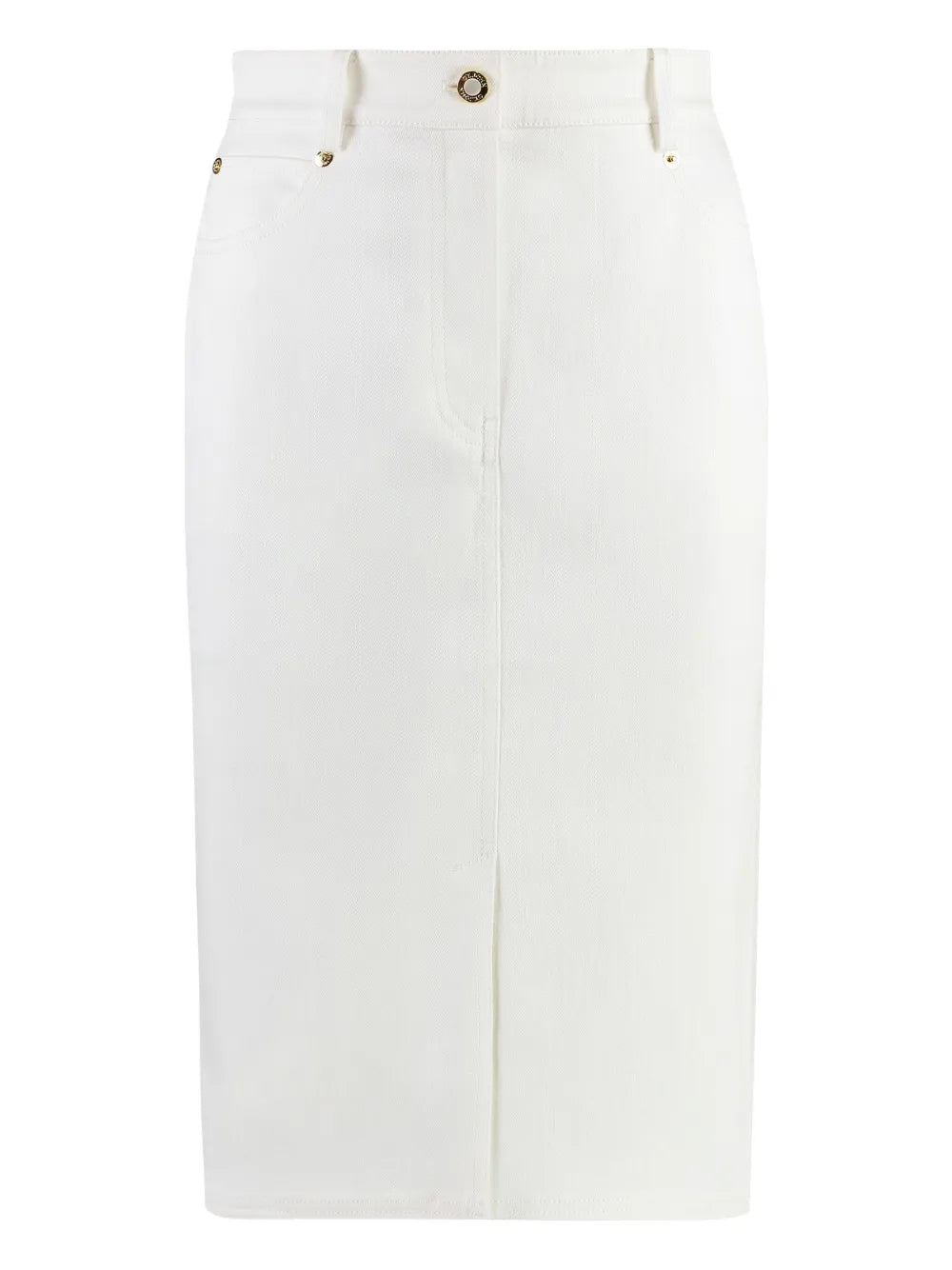Tailored Denim Midi Skirt