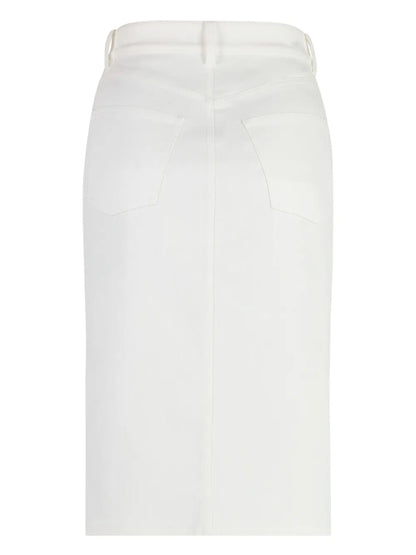 Tailored Denim Midi Skirt