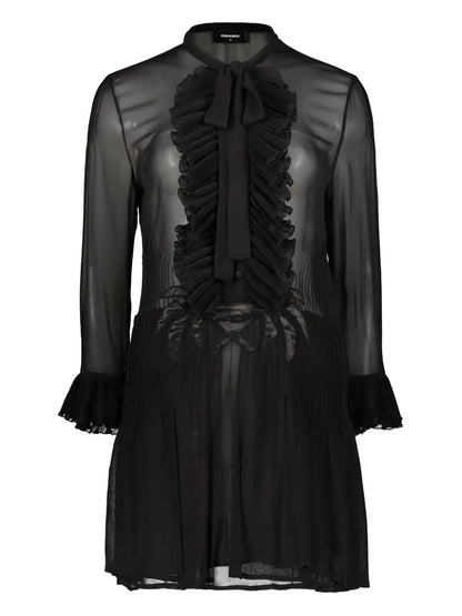 Ruffle-Detail Mini Dress