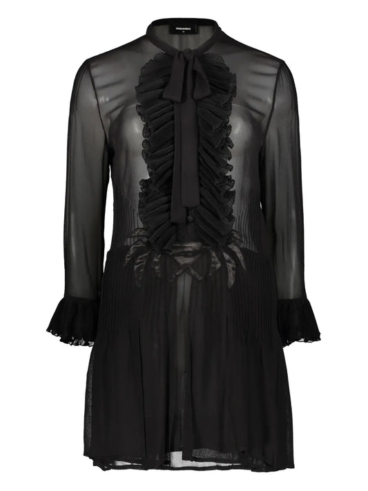Ruffle-Detail Mini Dress