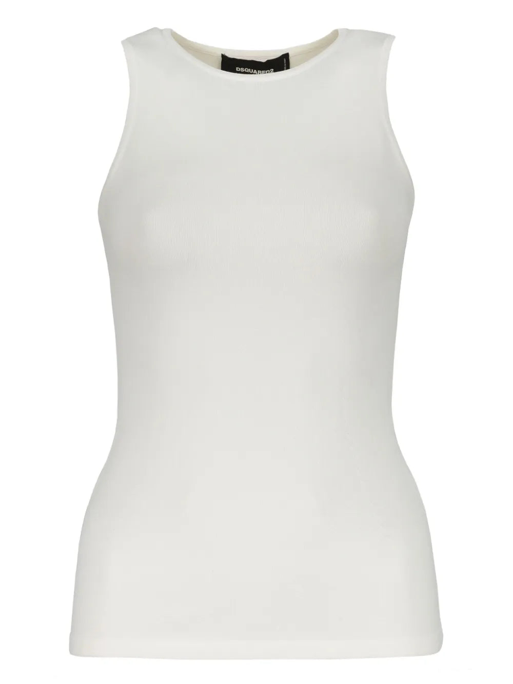 Ribbed-Trim Tank Top