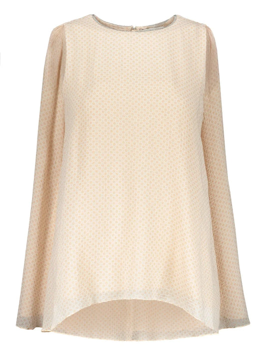 Floral-Jacquard Blouse
