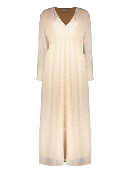 Crepe-Texture Maxi Dress