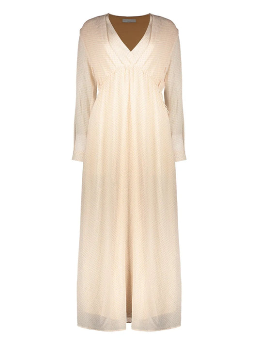 Crepe-Texture Maxi Dress