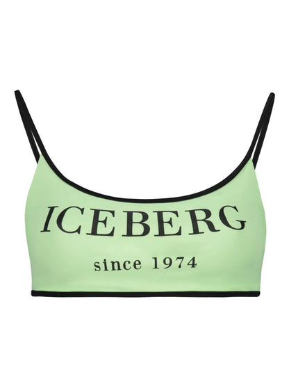 Logo-Print Bikini Top