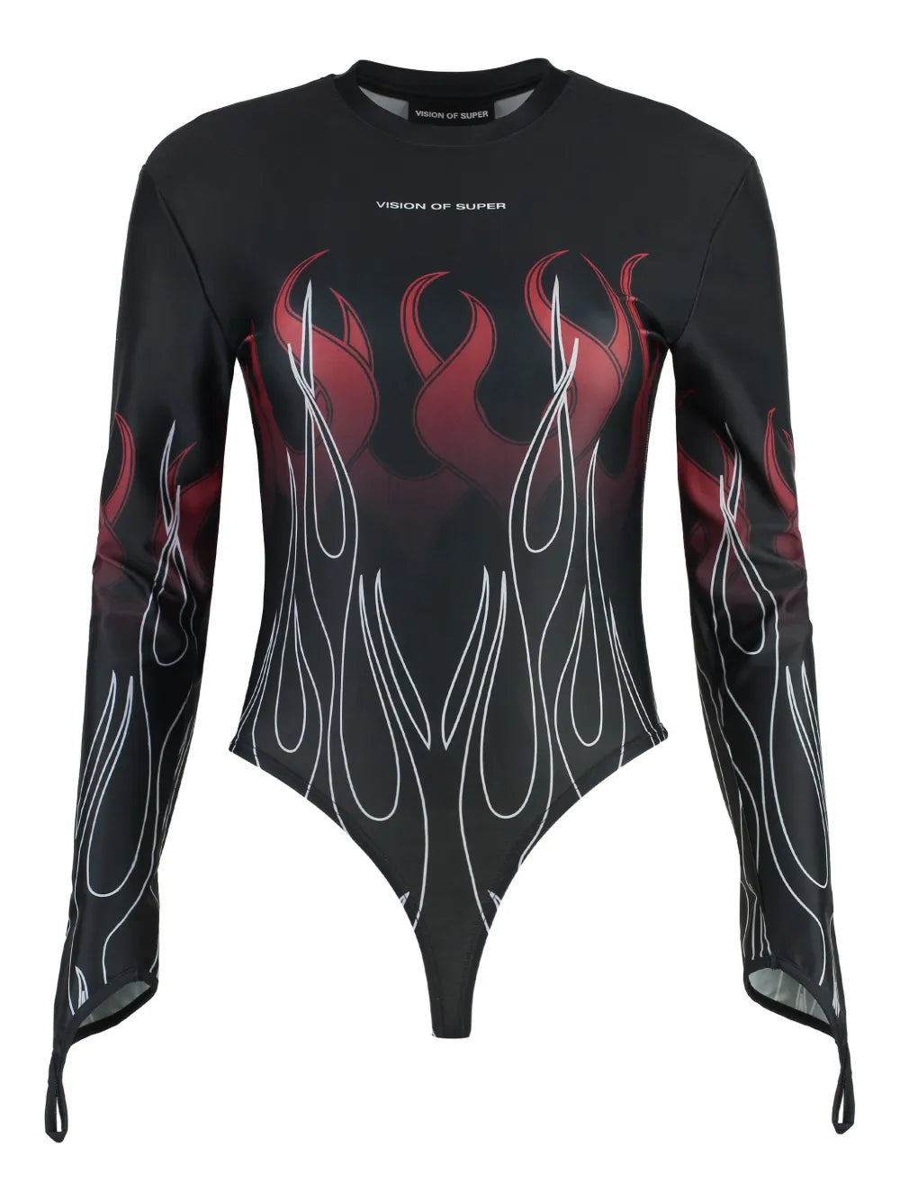 Flame-Print Bodysuit