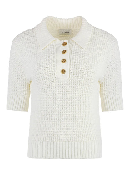 Knitted Cotton Polo Shirt