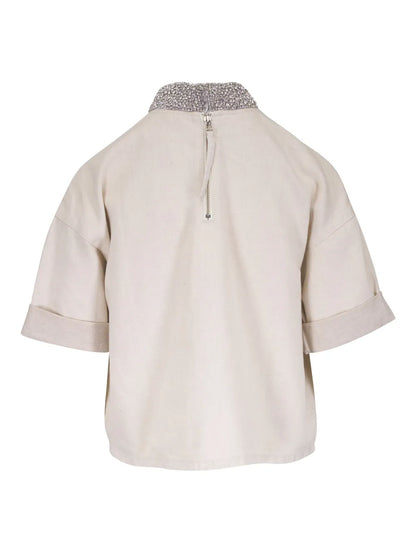 High-Neck Pocketed Top